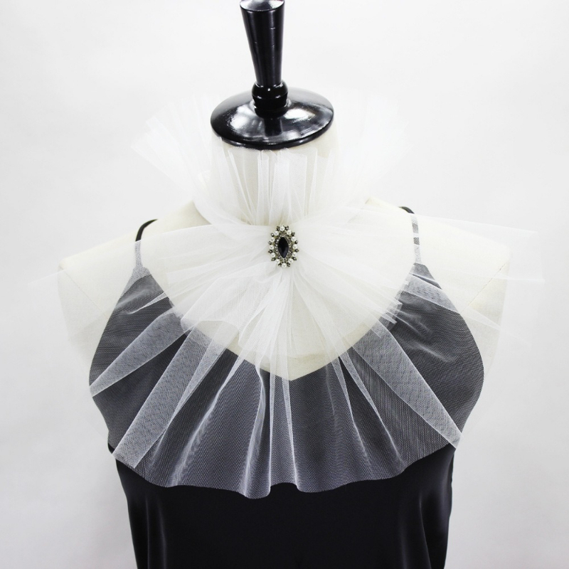 Women'S Accessories For Neck - Vintage Court Style Stand Collar Tulle