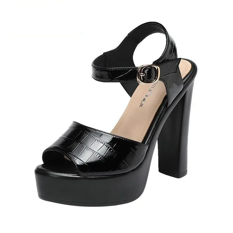 Women'S Accessories Trends 2025 - 10cm 13cm Fashion Genuine Leather Sandals