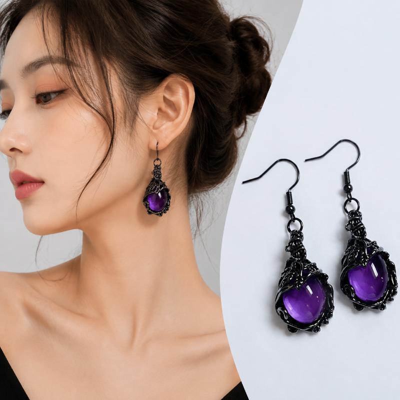 Vintage Purple Crystal Hollow  - Women'S Accessories For Formal Wear ulasan dan harga