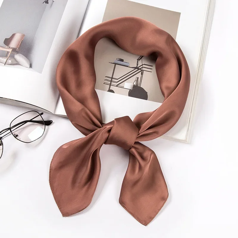 Satin Scarf Women 70cm Solid C - Women'S Accessories For Neck ulasan dan harga