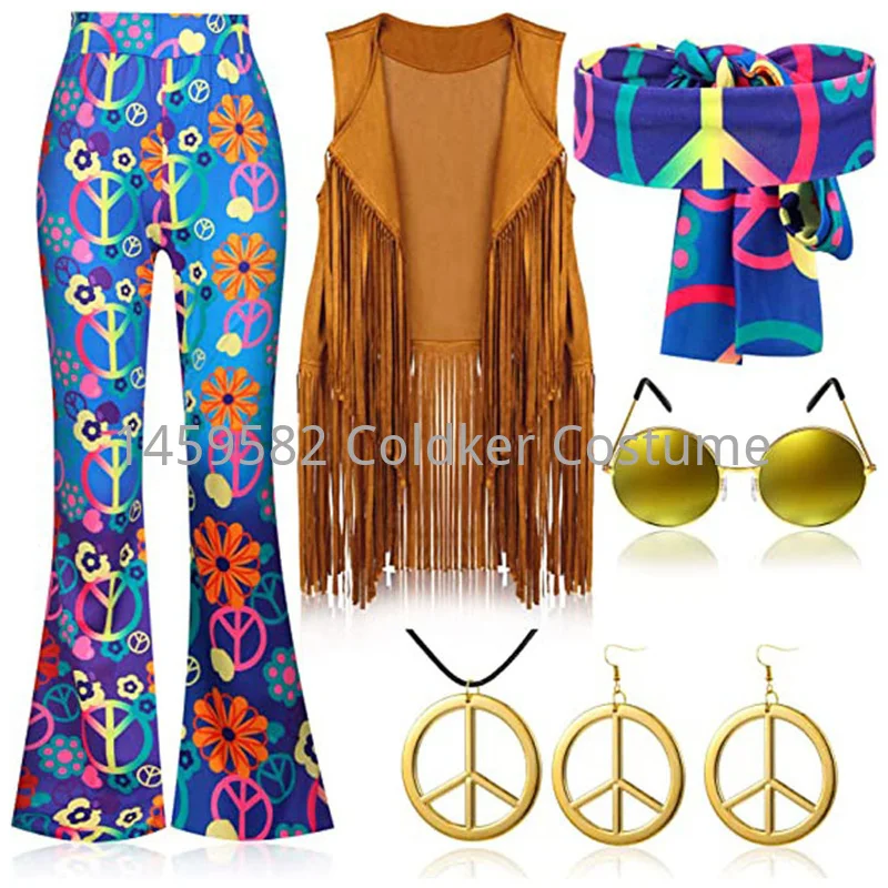 Hippie Costume Women Peace Lov - Women'S Accessories In The 60S ulasan dan harga