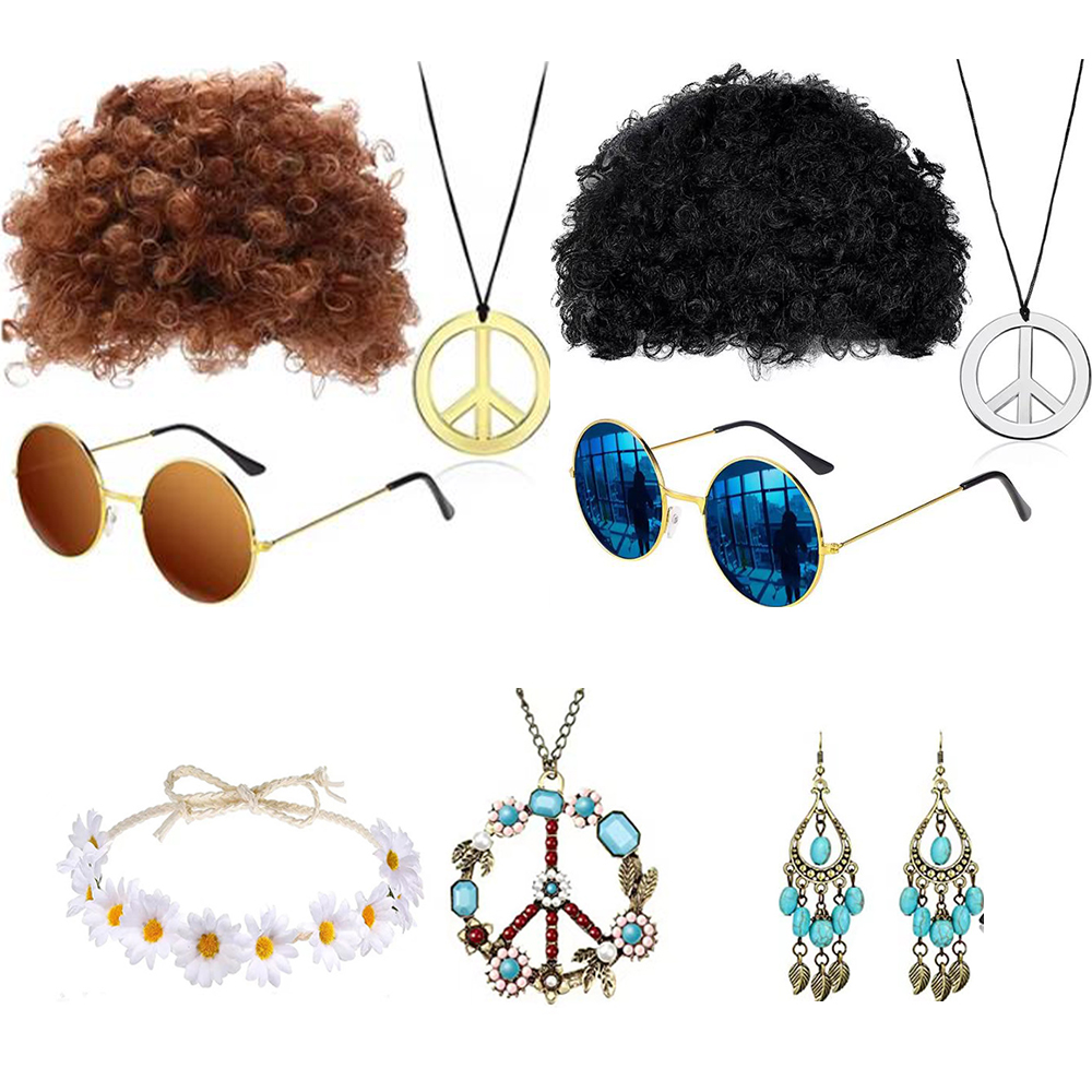Hippie 60S Accessory Set Wig S - Women'S Accessories In The 60S ulasan dan harga