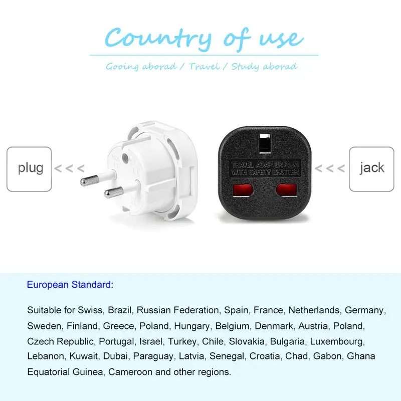 UK To EU Euro Electric Travel  - Women Accessories In Uk ulasan dan harga