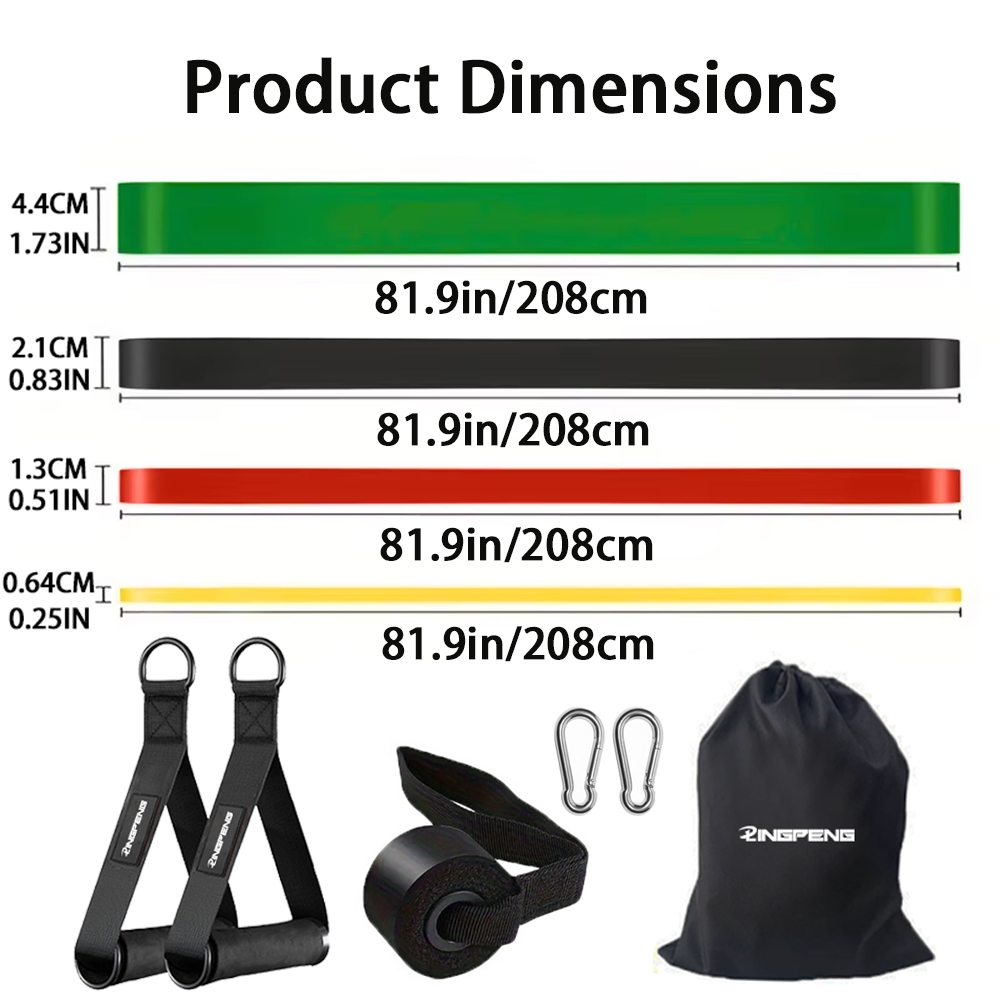10Pcs 4-Level Resistance Bands - Women'S Exercise Accessories ulasan dan harga