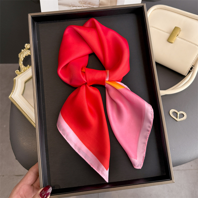 Fashion Color Block Print Squa - Women'S Vacation Accessories ulasan dan harga