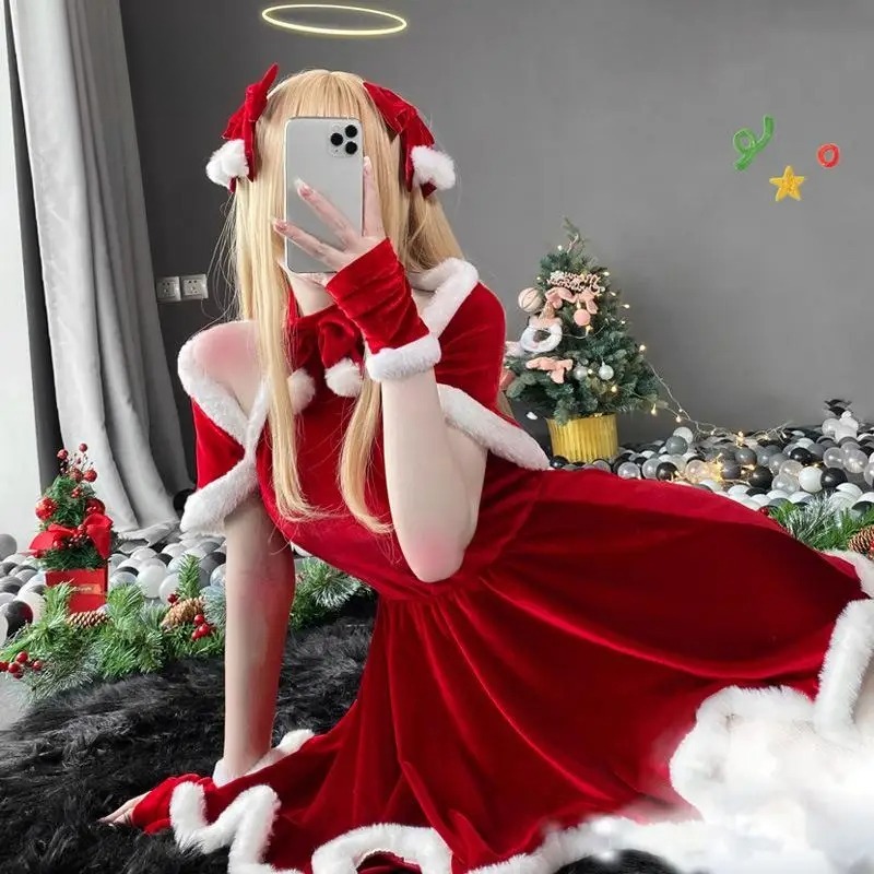 Christmas Cosplay Costume Dres - Women'S Vacation Accessories ulasan dan harga