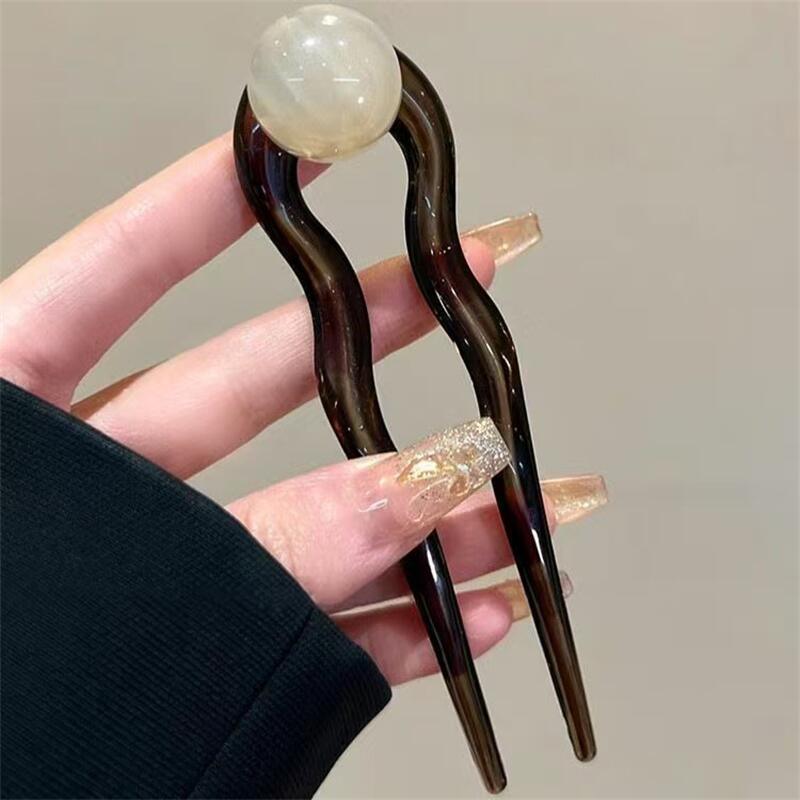 Fashion Colored Pearl U-Shaped - Women'S Formal Accessories ulasan dan harga