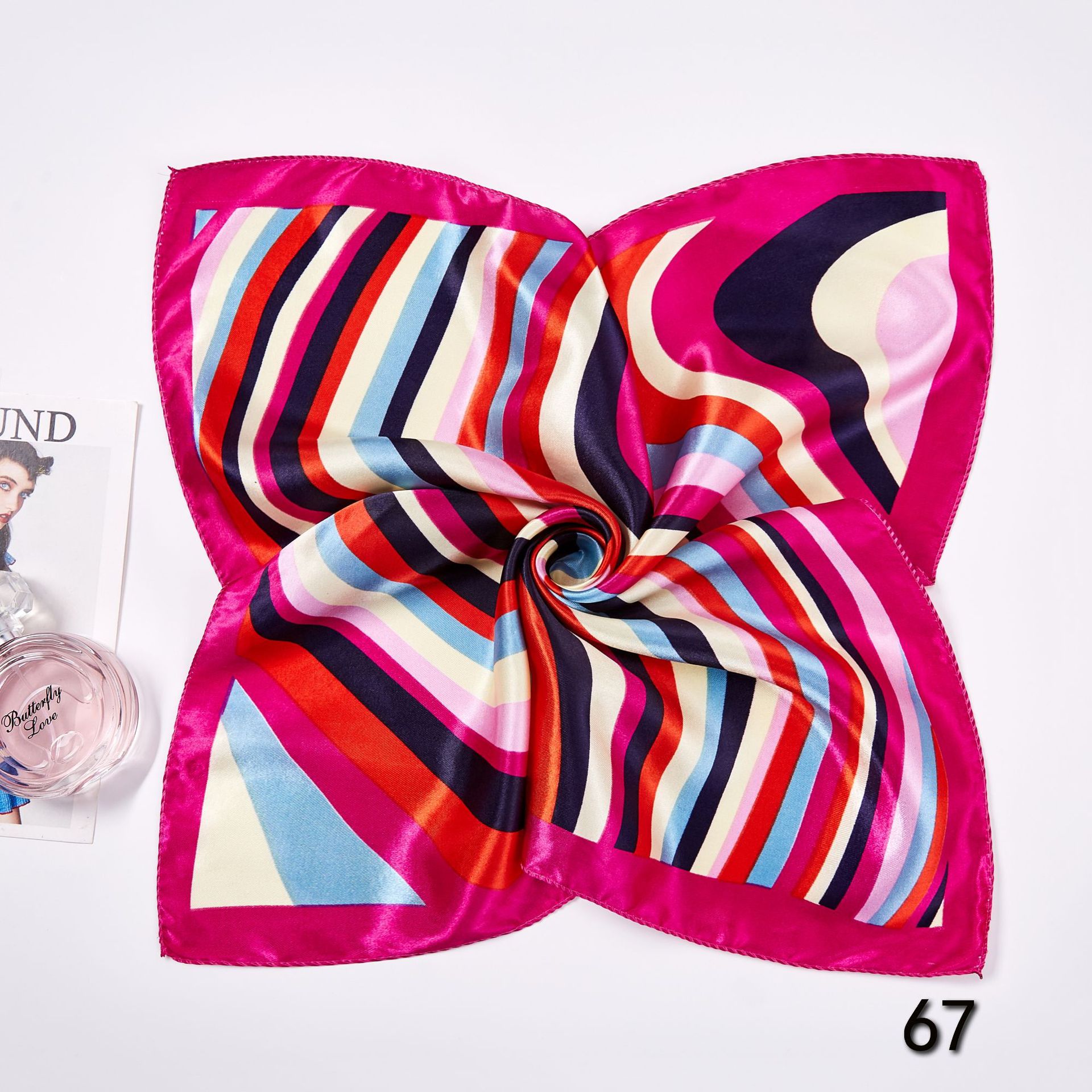 50*50cm Square Silk Scarves Sc - Women'S Accessories For Neck ulasan dan harga
