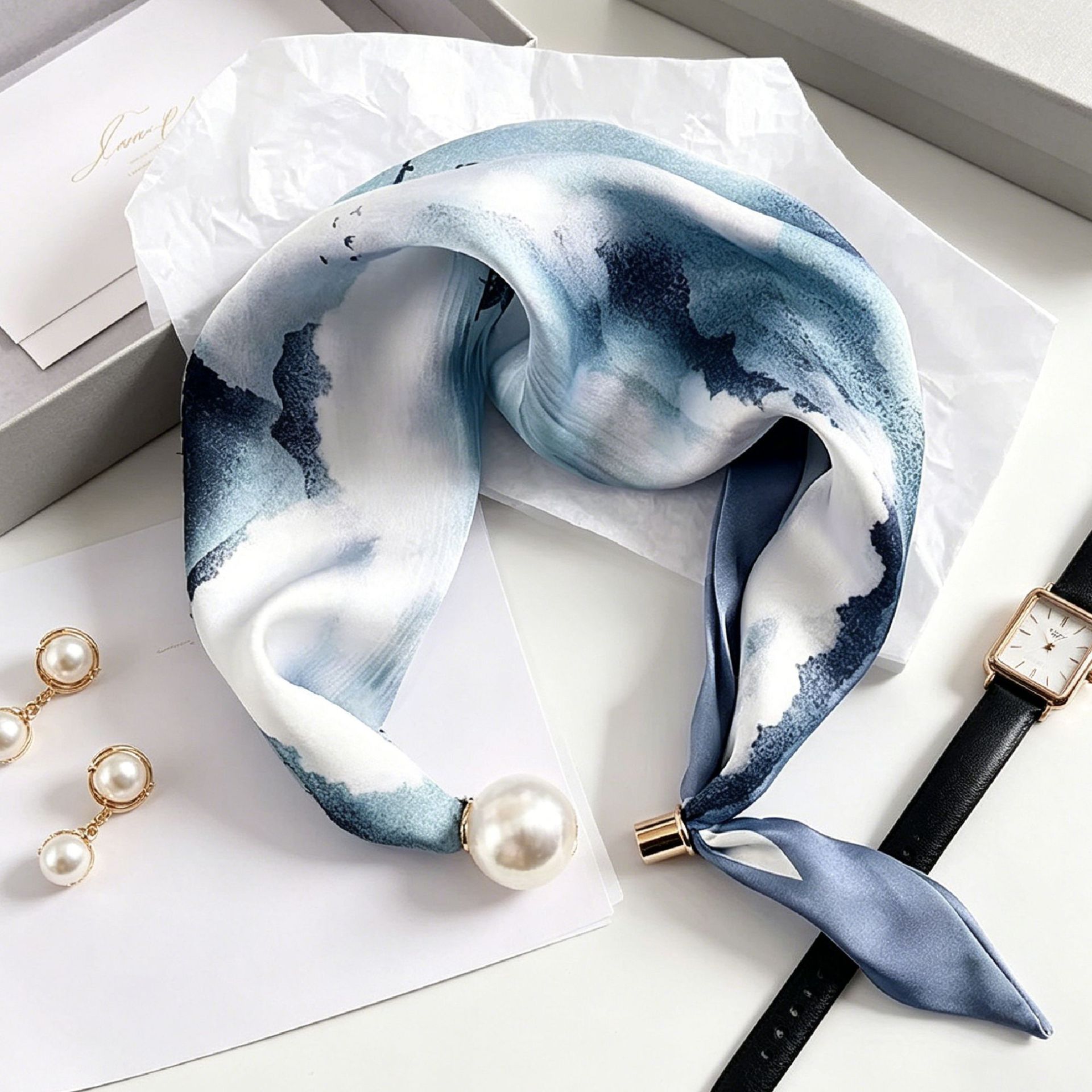 New Paisley Prints Pearl Tail  - Women'S Accessories For Neck ulasan dan harga