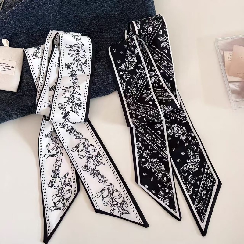 Black White Double Sided Paisl - Women'S Accessories For Neck ulasan dan harga