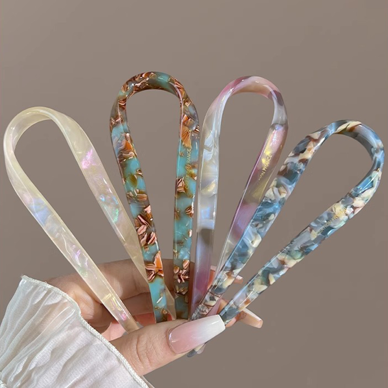 U-Shaped Hair Sticks Acetate A - Women'S Formal Accessories ulasan dan harga