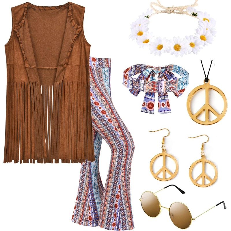 Women's 60s 70s Hippie Costume - Women'S Accessories In The 60S ulasan dan harga