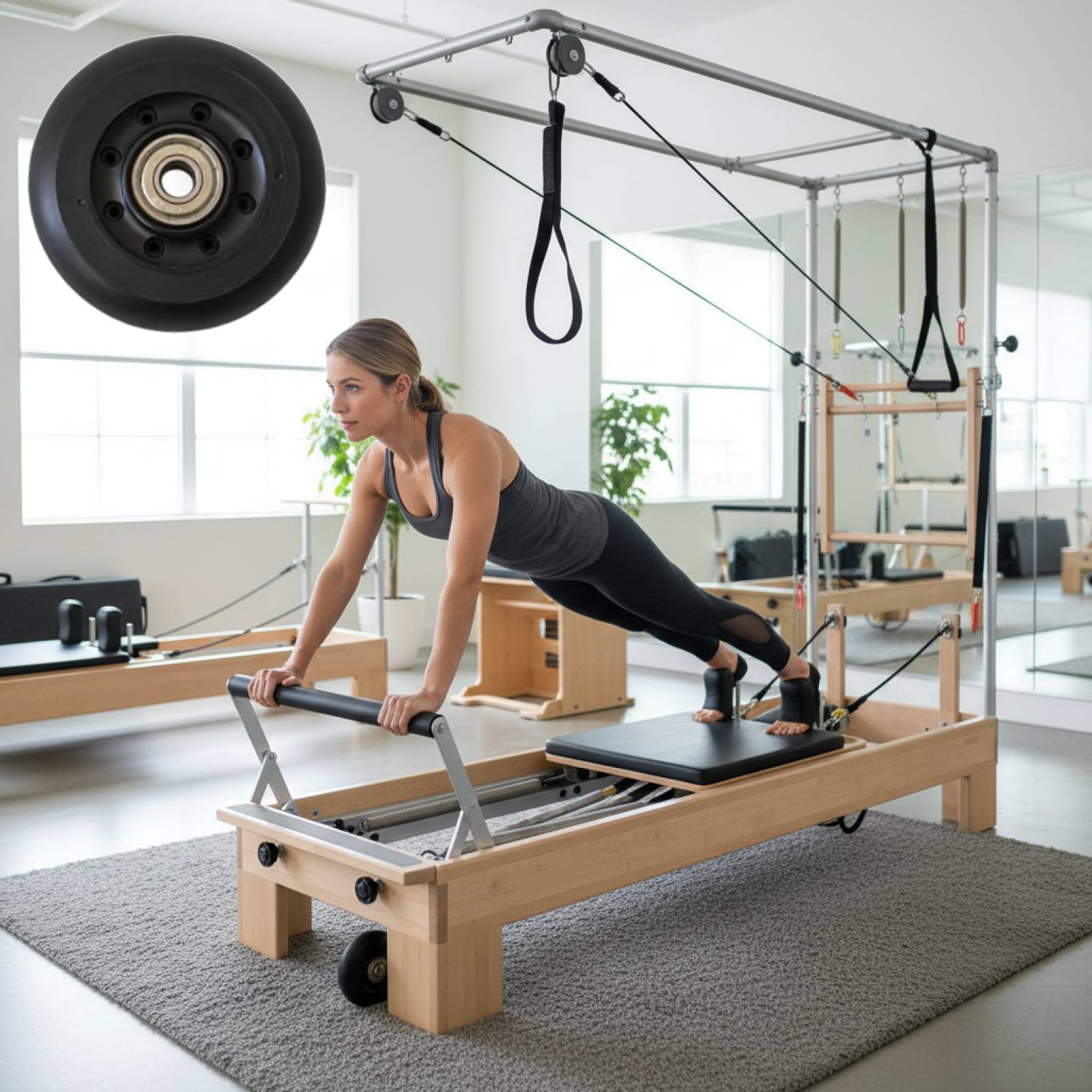 Pilates Reformer Wheel Black W - Women'S Exercise Accessories ulasan dan harga