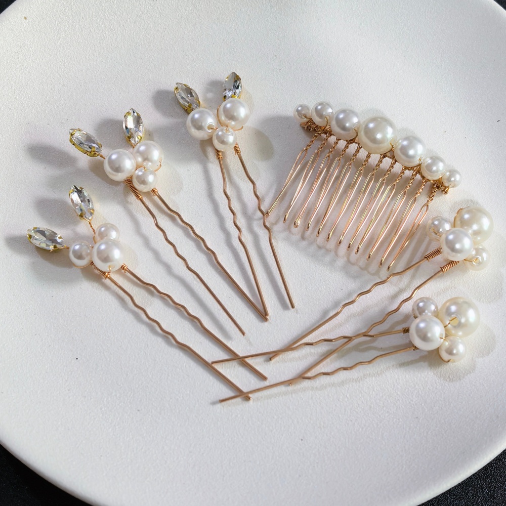 Pearl Crystal Hair Pins Comb S - Women'S Formal Accessories ulasan dan harga