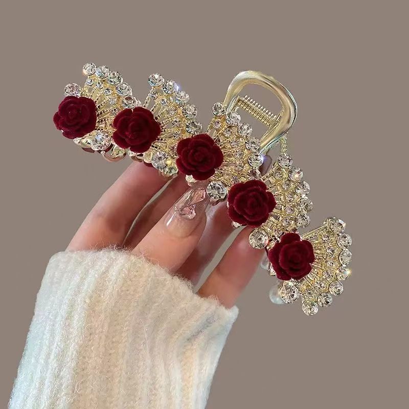Vintage Red Floral Rhinestone  - Women'S Accessories For Formal Wear ulasan dan harga
