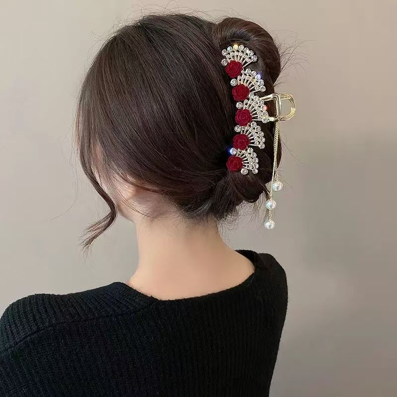 Vintage Red Floral Rhinestone  - Women'S Accessories For Formal Wear ulasan dan harga