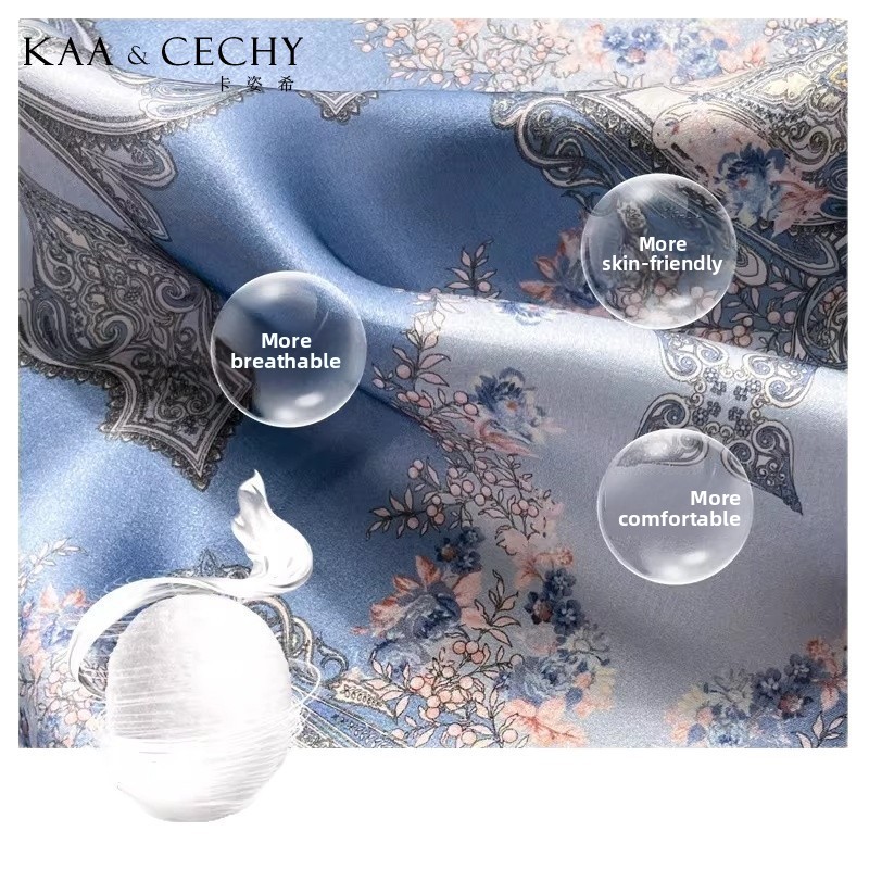 Baroque Floral 100% Mulberry S - Women'S Accessories For Neck ulasan dan harga
