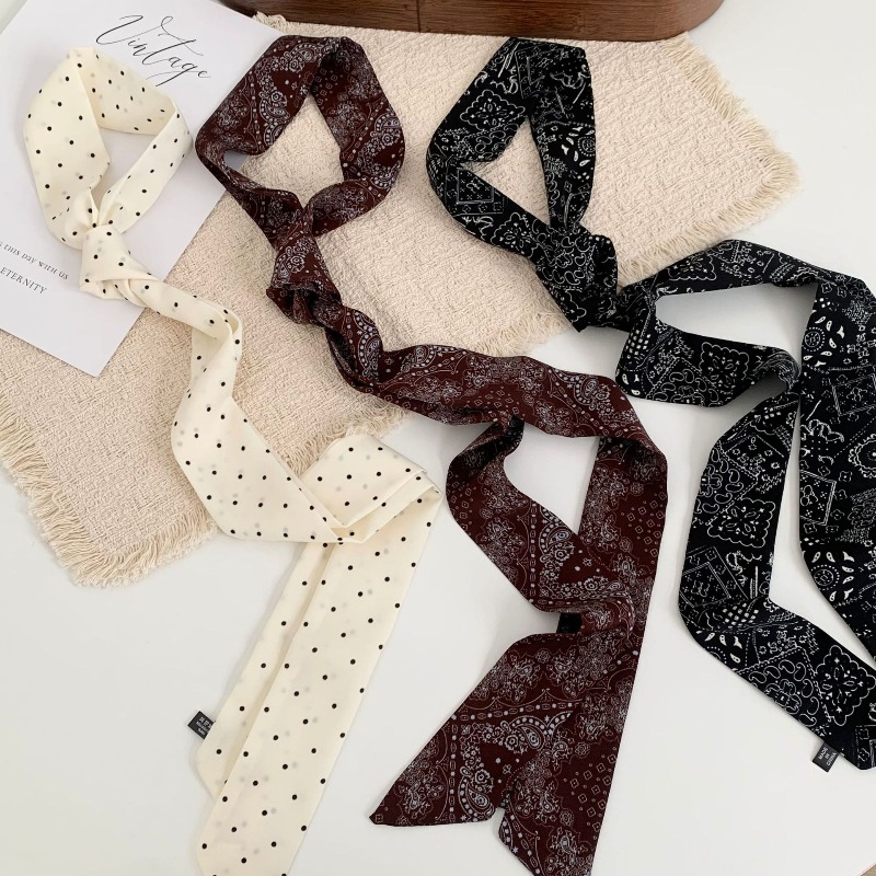 Long Polka Dot Skinny Scarf fo - Women'S Accessories For Neck ulasan dan harga