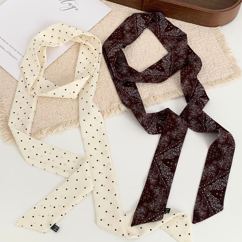 Long Polka Dot Skinny Scarf fo - Women'S Accessories For Neck ulasan dan harga