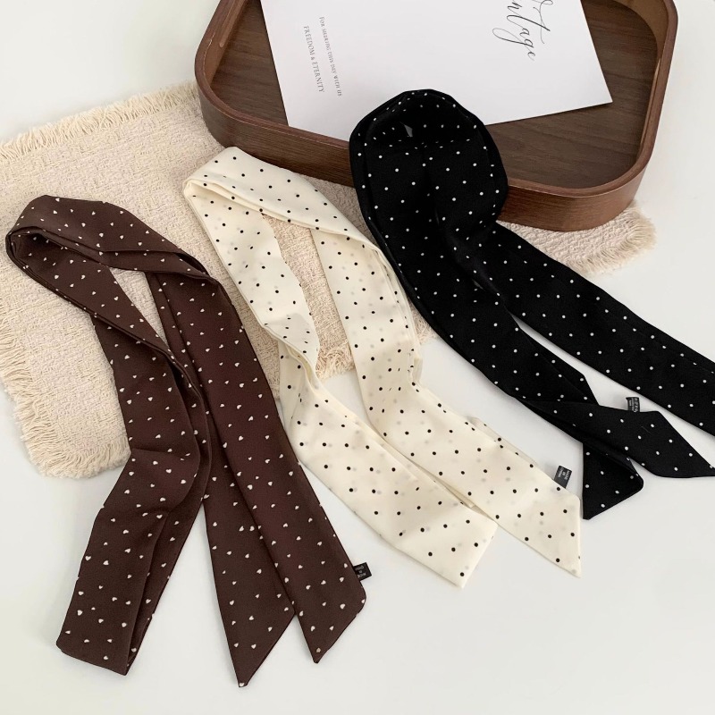 Long Polka Dot Skinny Scarf fo - Women'S Accessories For Neck ulasan dan harga